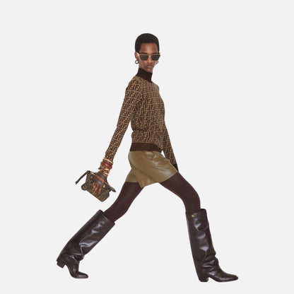 Jumper In Brown FF Cotton