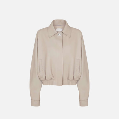 Leather Bomber Jacket