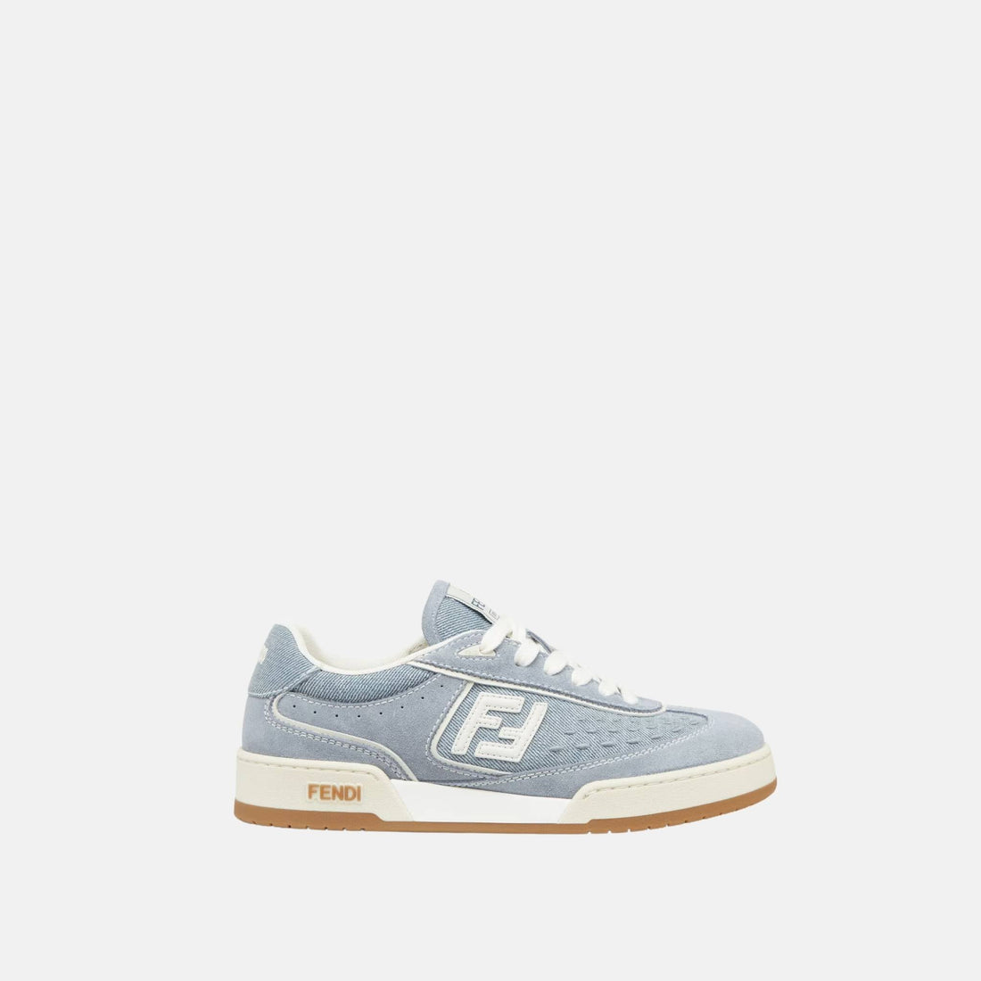 Match Low Tops In Denim Fabric And Suede