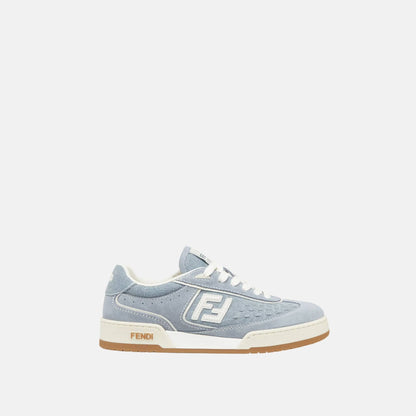 Match Low Tops In Denim Fabric And Suede