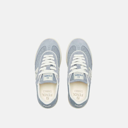 Match Low Tops In Denim Fabric And Suede