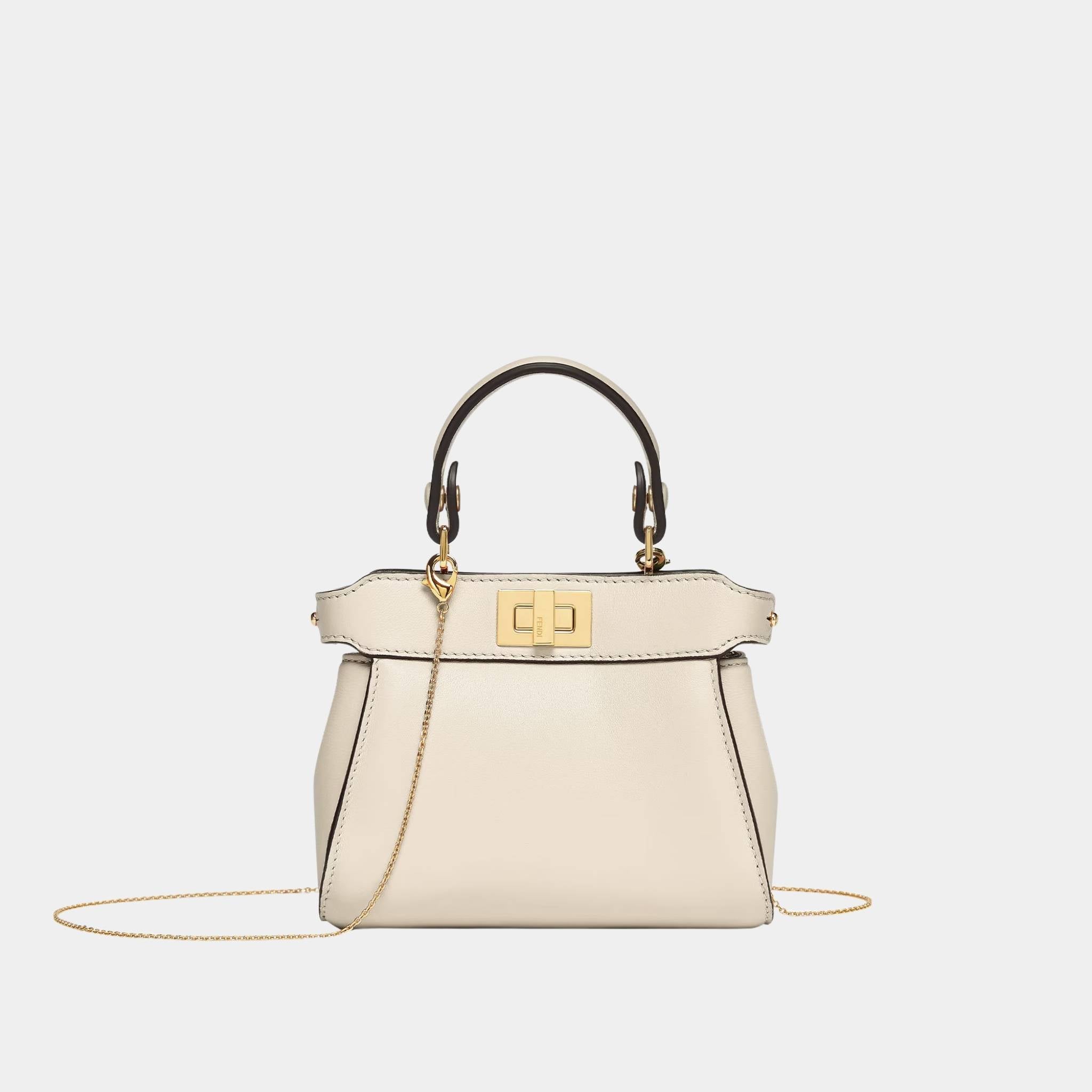 Nano Peekaboo Nappa Leather Bag