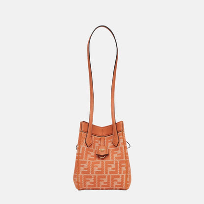 Origami Mini Bag In Denim Effect FF Jacquard