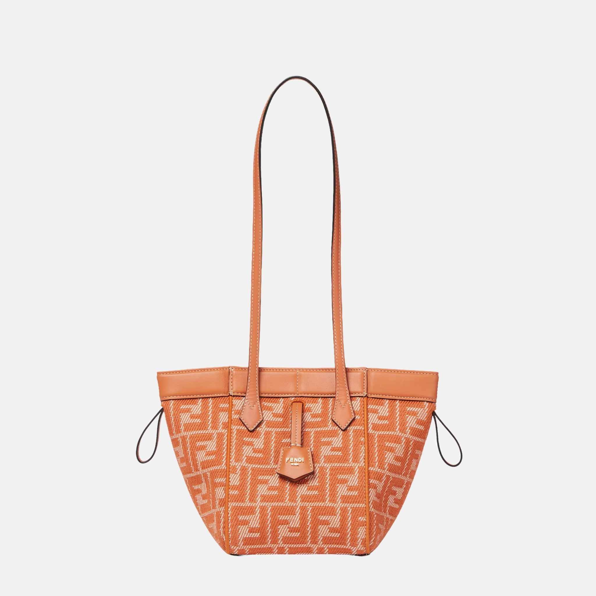 Origami Mini Bag In Denim Effect FF Jacquard