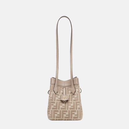 Origami Mini Bag In Denim Effect FF Jacquard