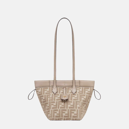 Origami Mini Bag In Denim Effect FF Jacquard
