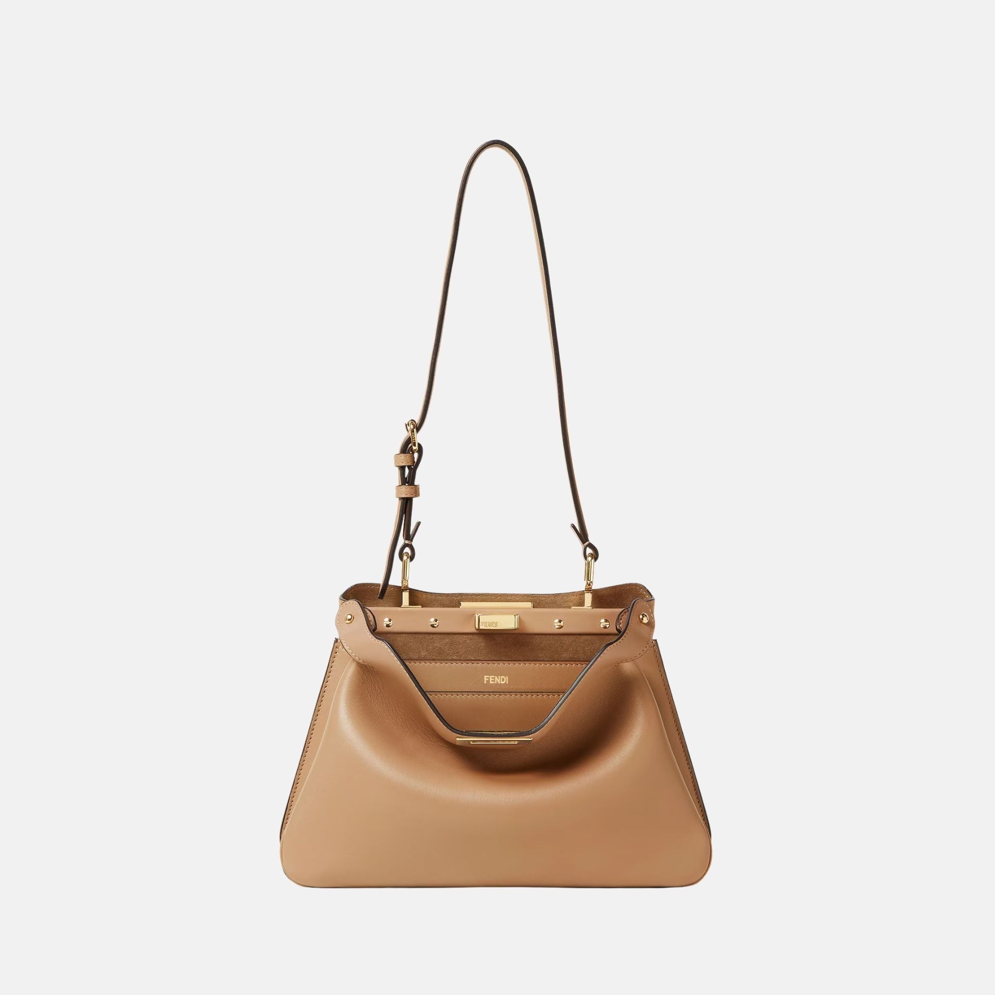 Peekaboo Soft Small Bag In Leather