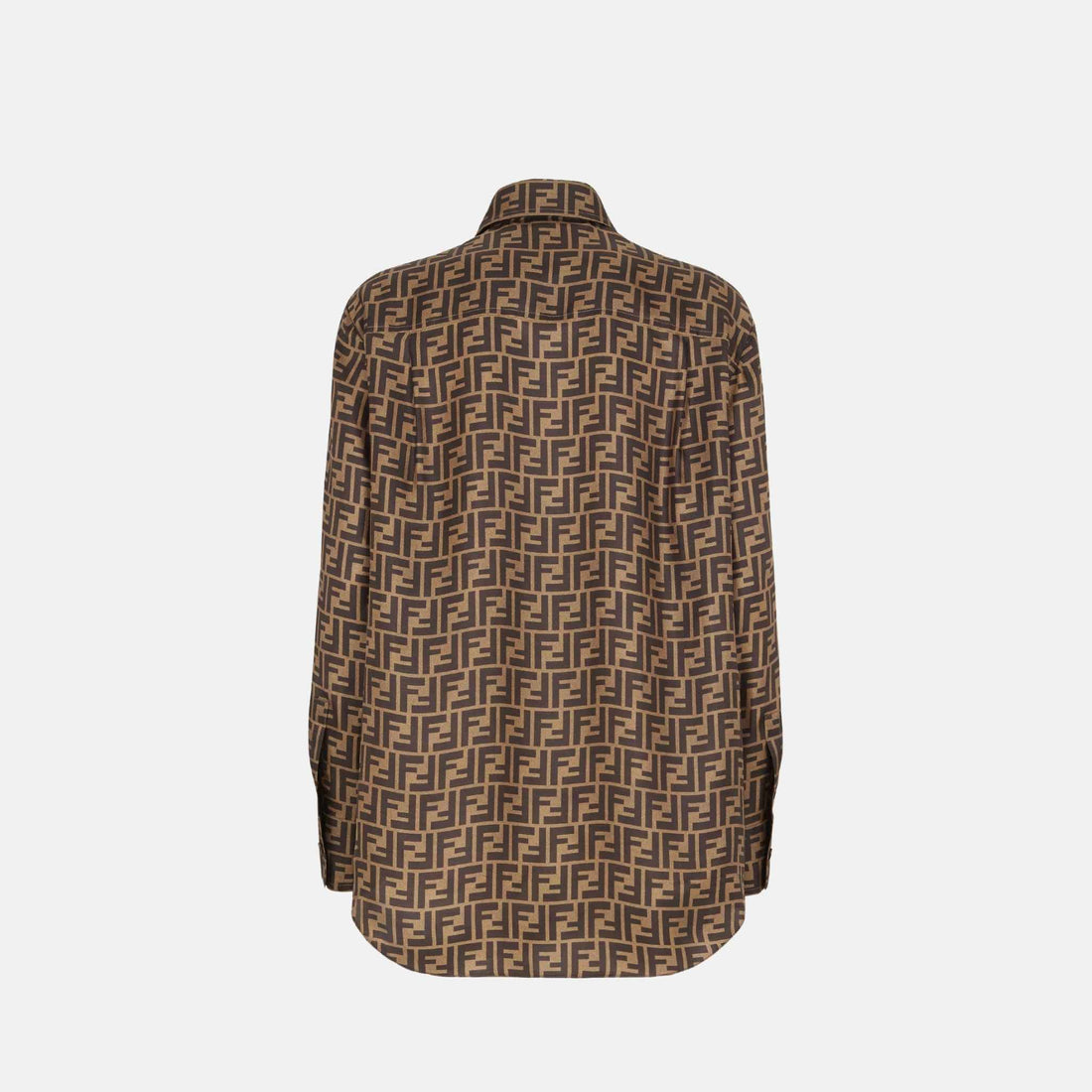Shirt In Brown FF Silk