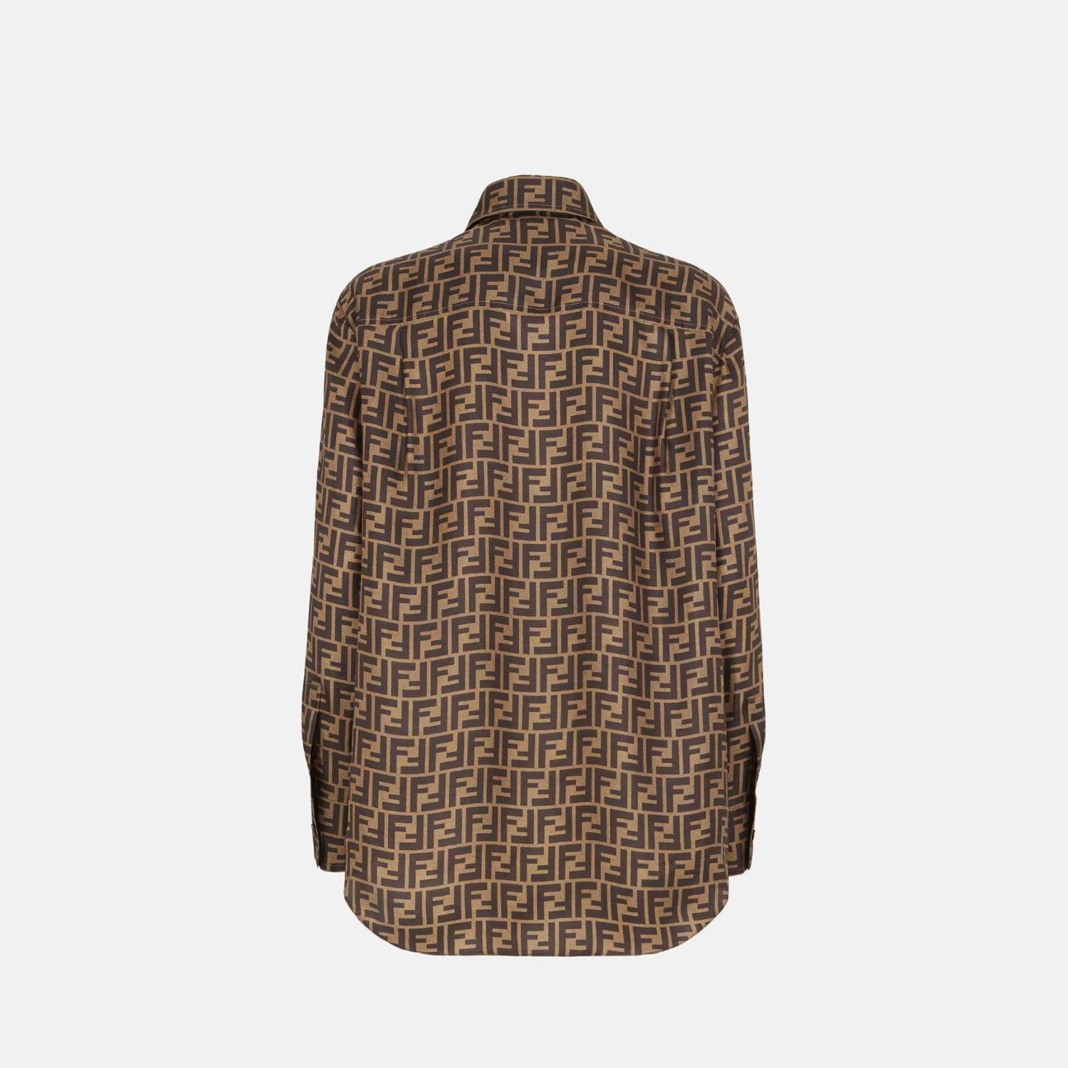 Shirt In Brown FF Silk