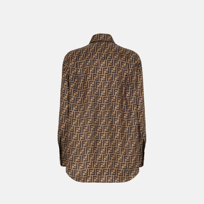 Shirt In Brown FF Silk