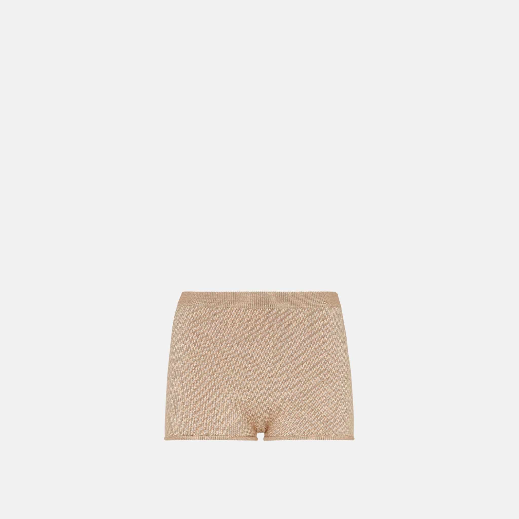 Shorts In Brown FF Wool And Silk