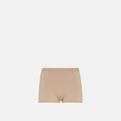 Shorts In Brown FF Wool And Silk