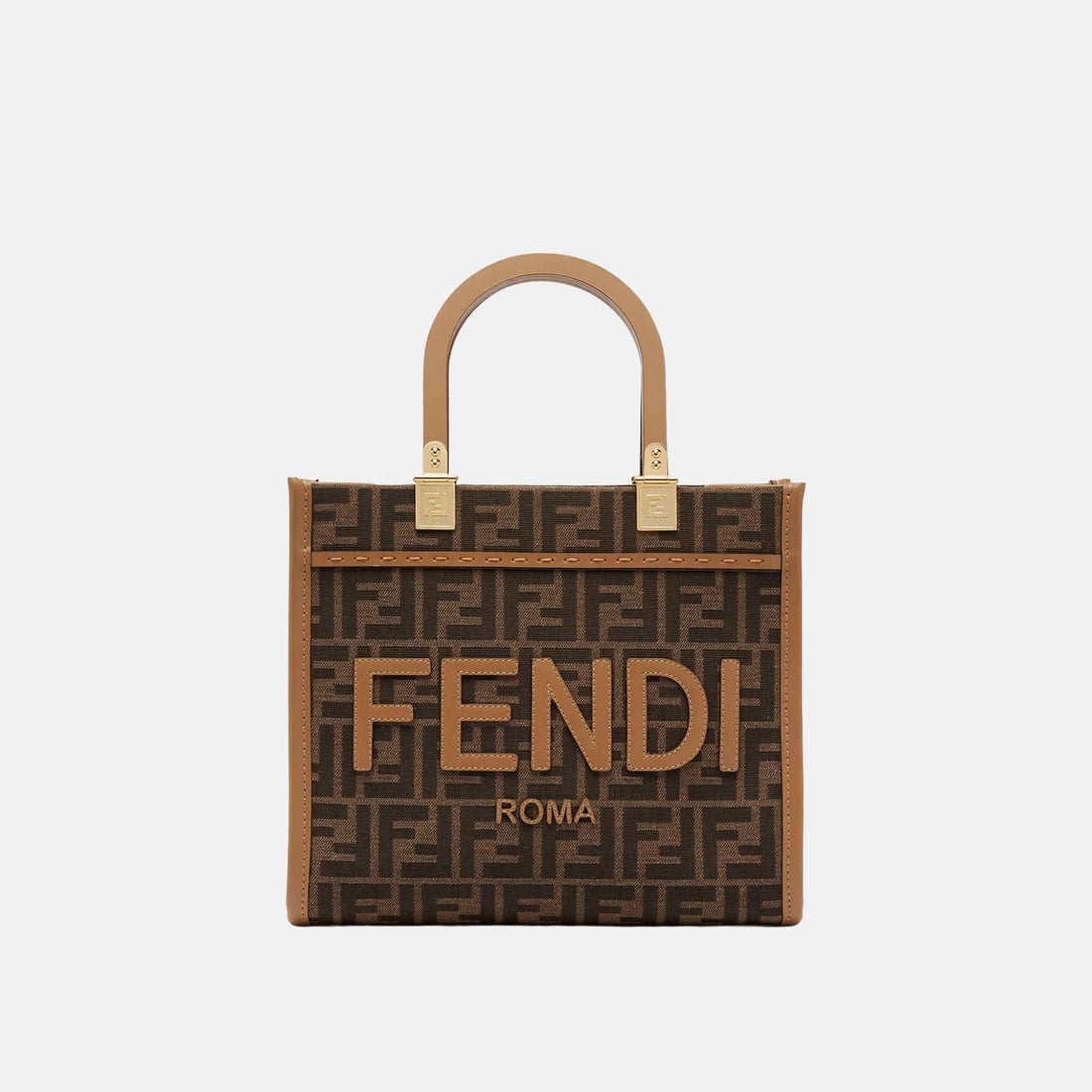 Sunshine Small Bag In Brown FF Jacquard Fabric