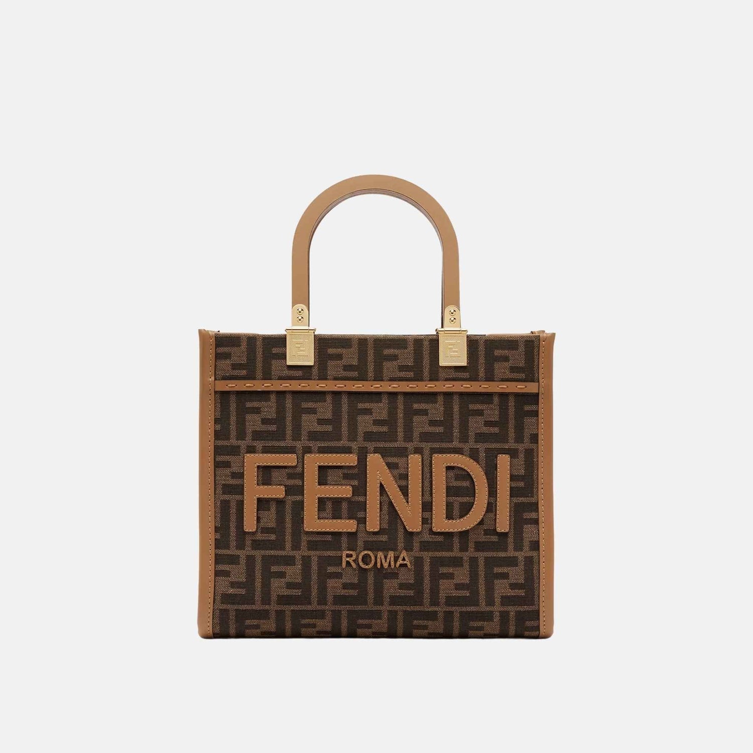 Sunshine Small Bag In Brown FF Jacquard Fabric