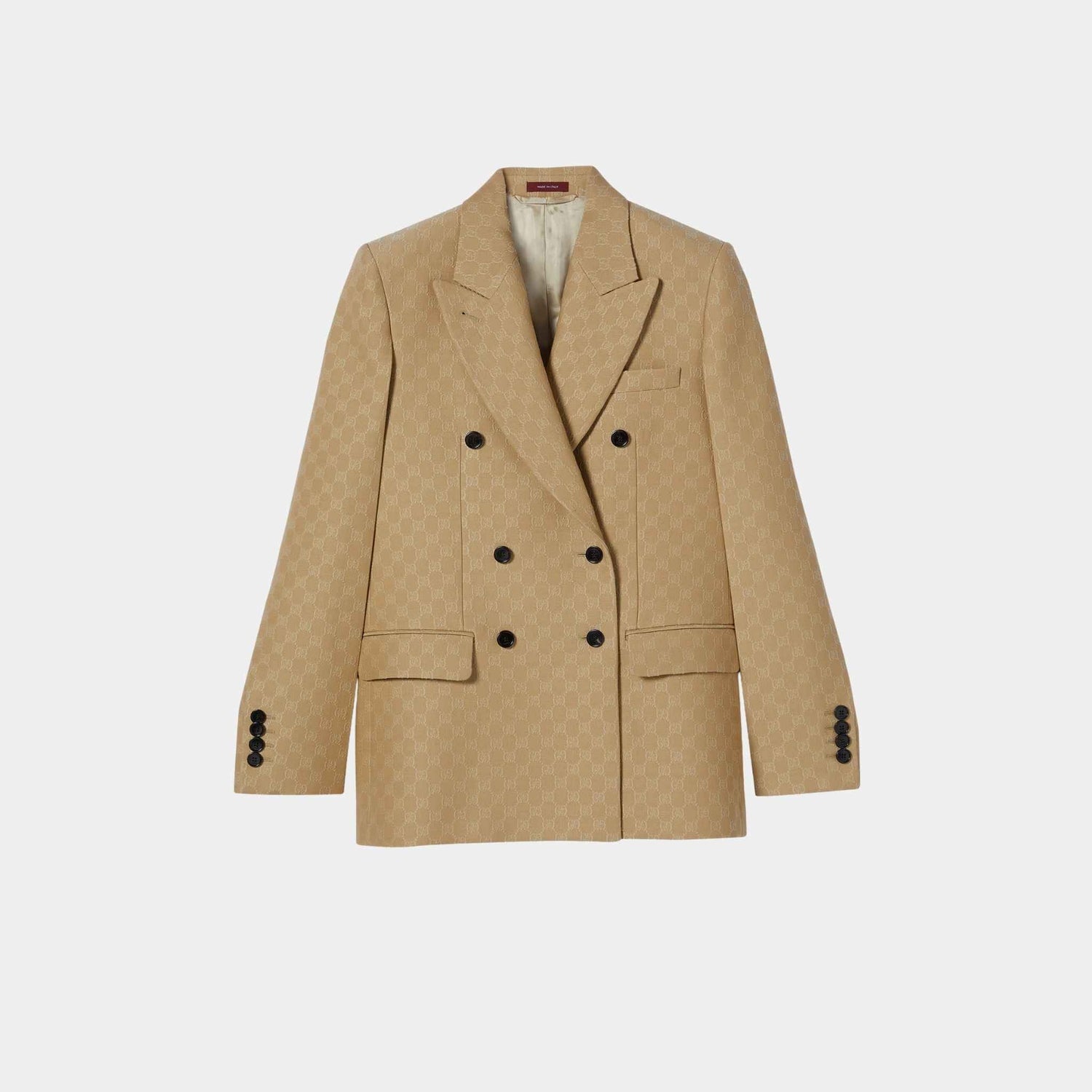 GG Silk Wool Crêpe Jacquard Jacket