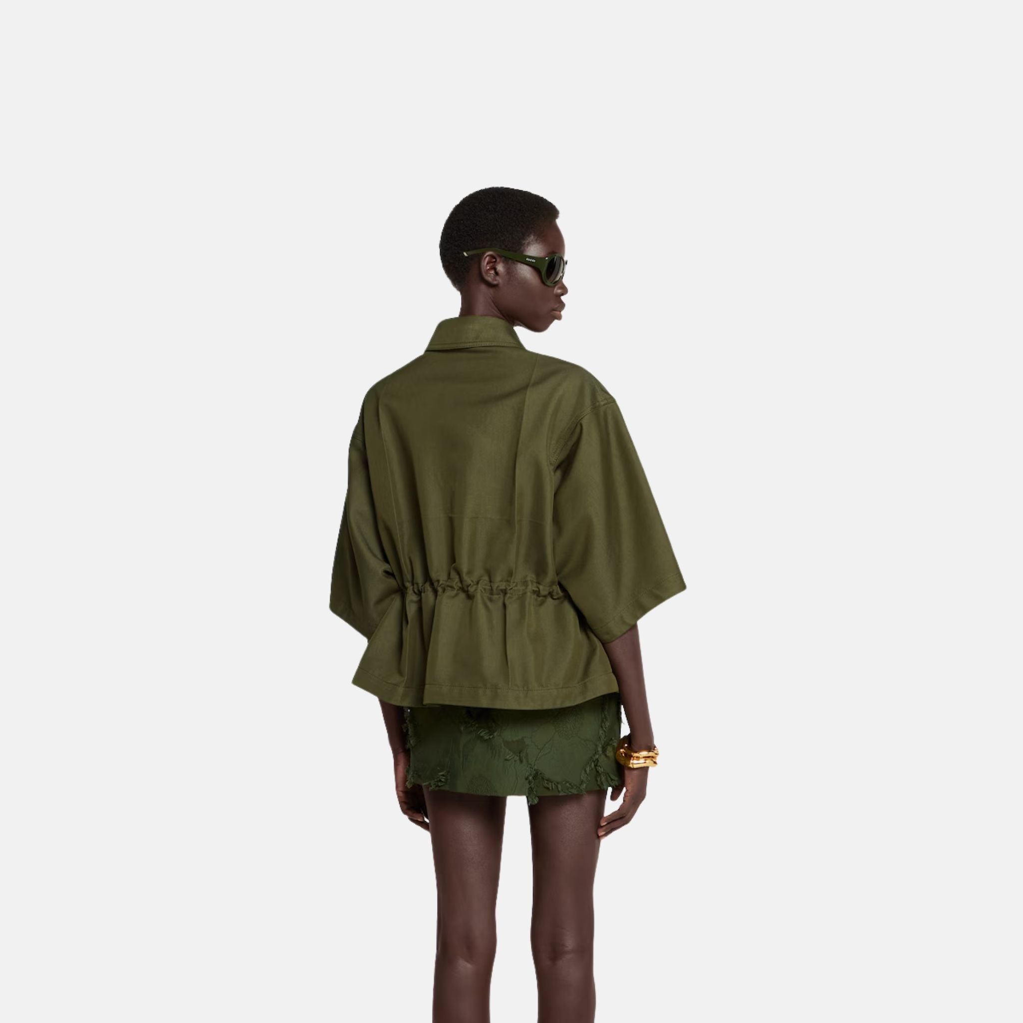 Cotton Gabardine Short Sleeve Jacket