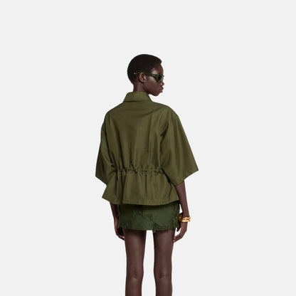Cotton Gabardine Short Sleeve Jacket