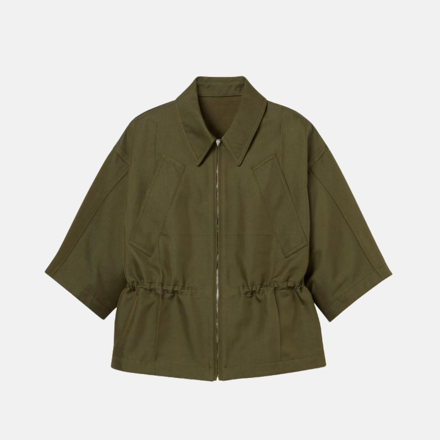Cotton Gabardine Short Sleeve Jacket