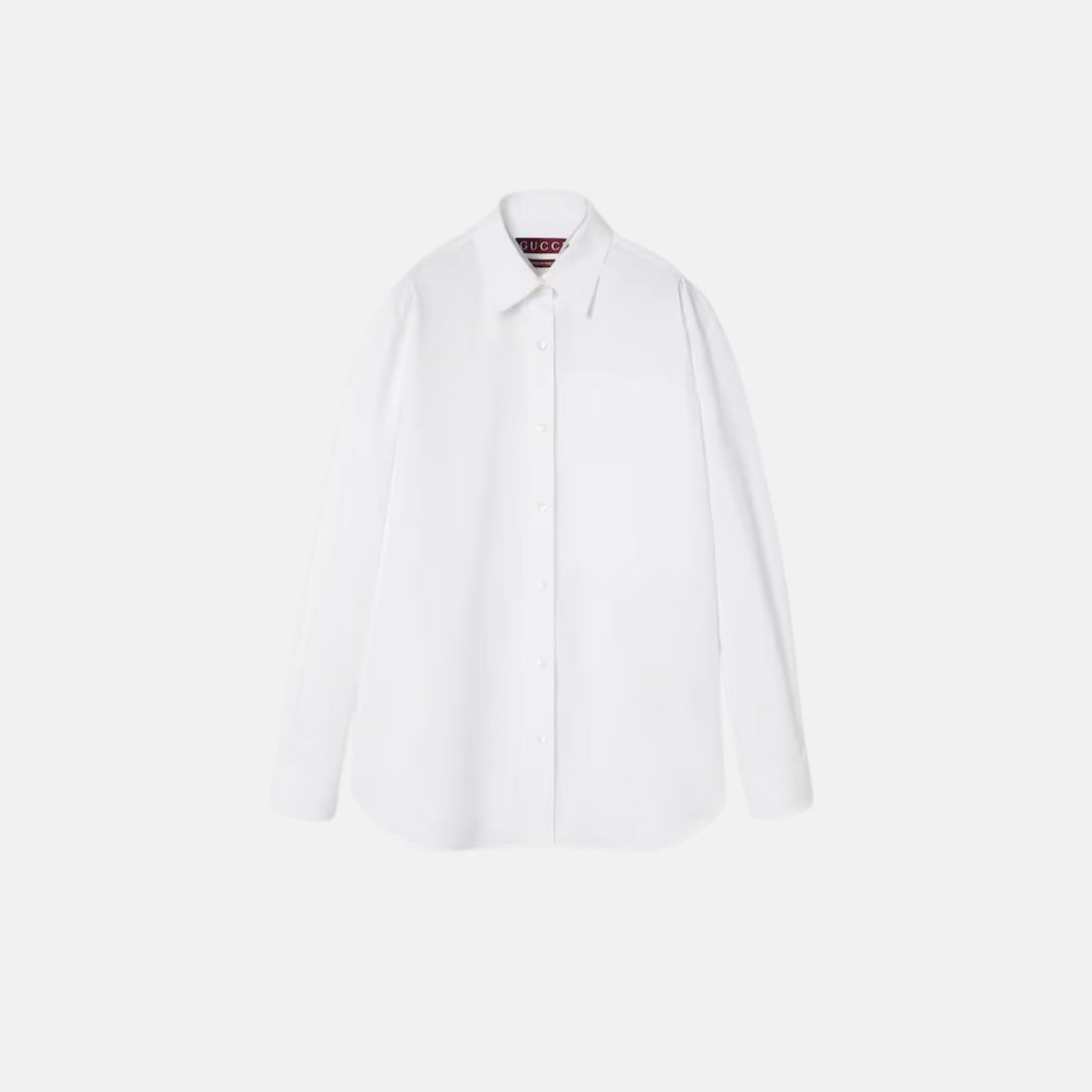 Cotton Poplin Shirt With Gucci Logo