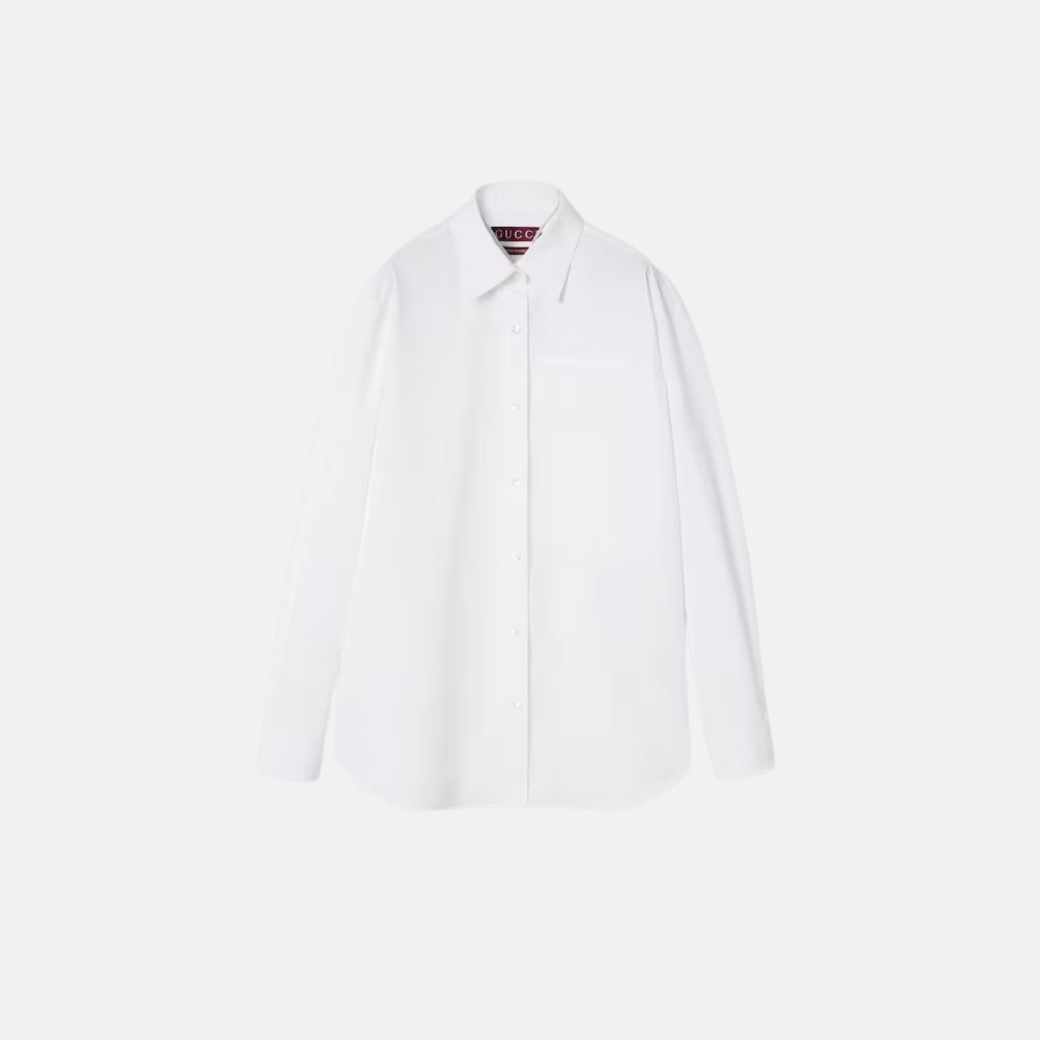 Cotton Poplin Shirt With Gucci Logo