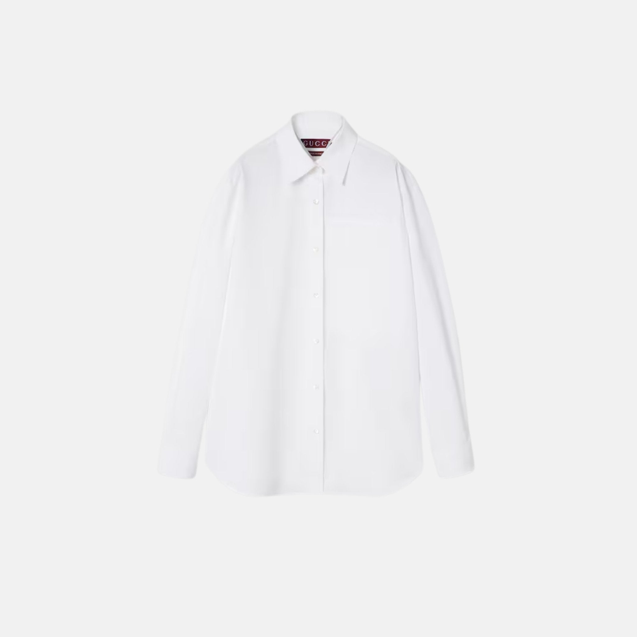 Cotton Poplin Shirt With Gucci Logo