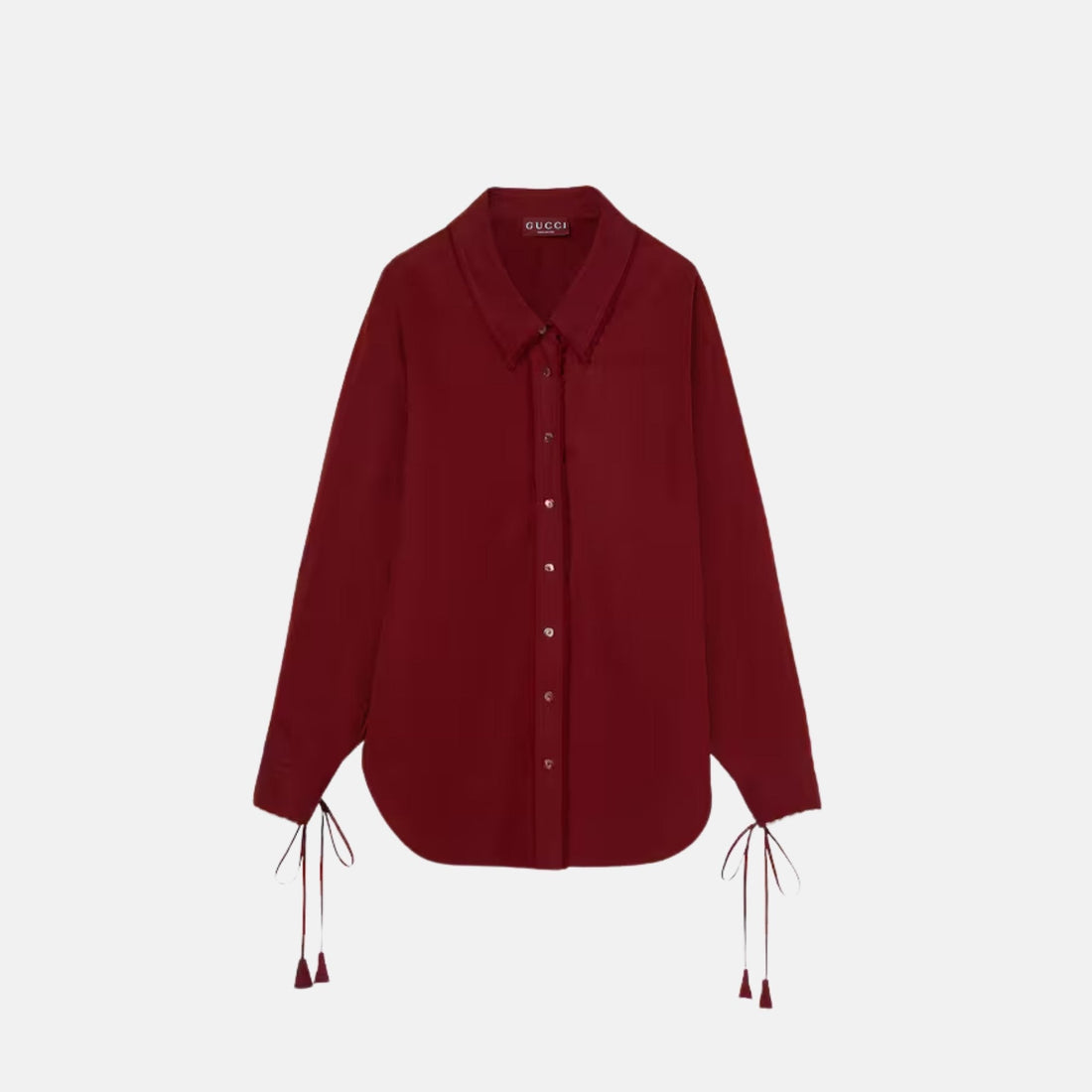 Cotton Poplin Shirt With Tie
