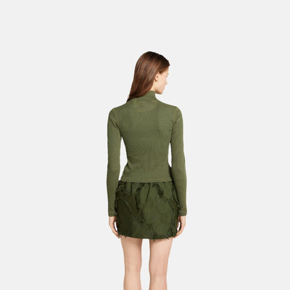 Cotton Rib Long Sleeve T Shirt