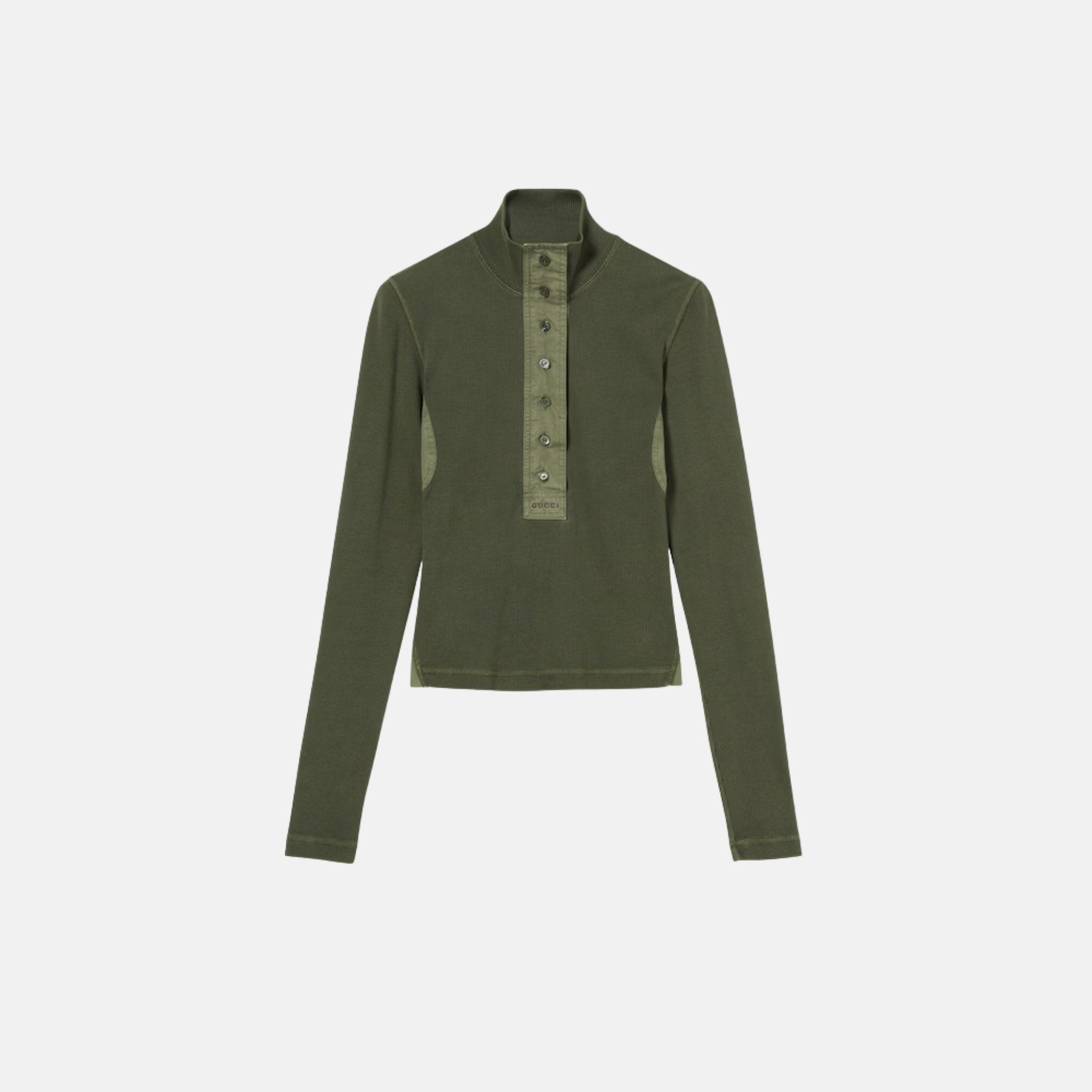 Cotton Rib Long Sleeve T Shirt