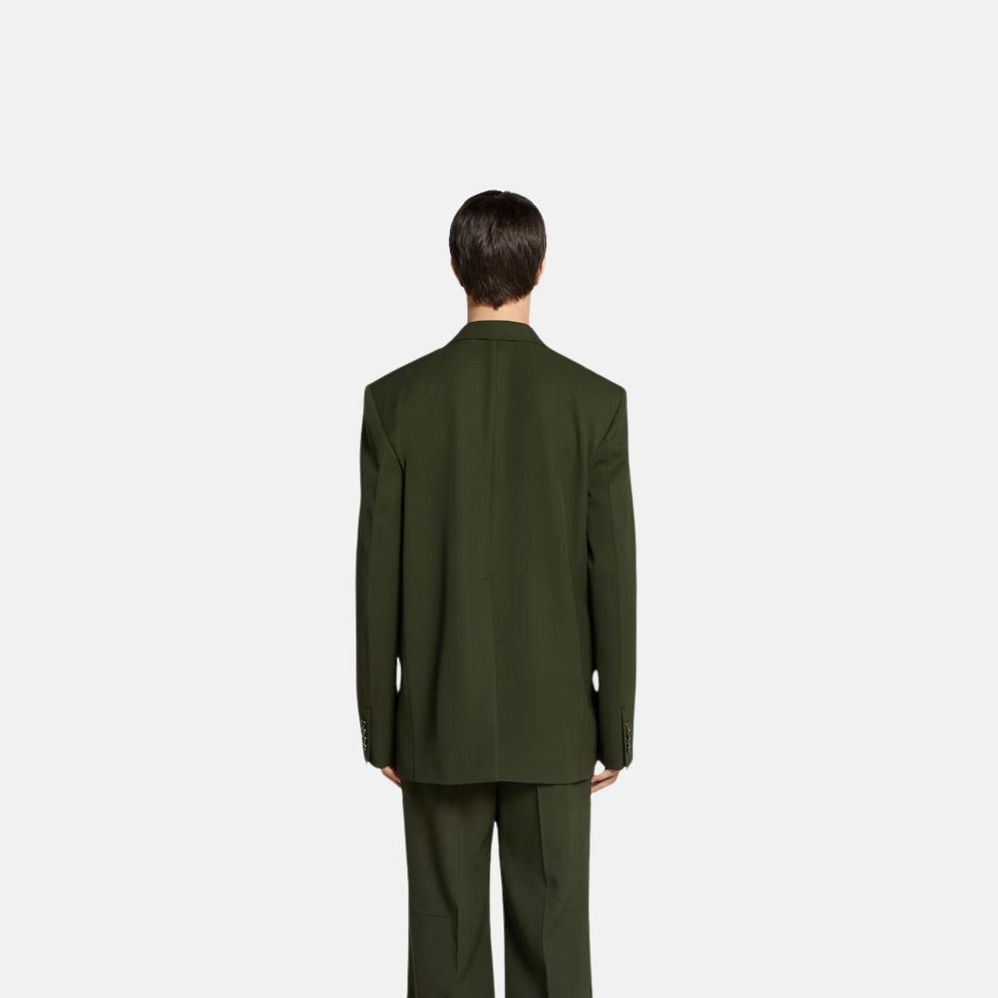 Double Breasted Light Wool Gabardine Jacket