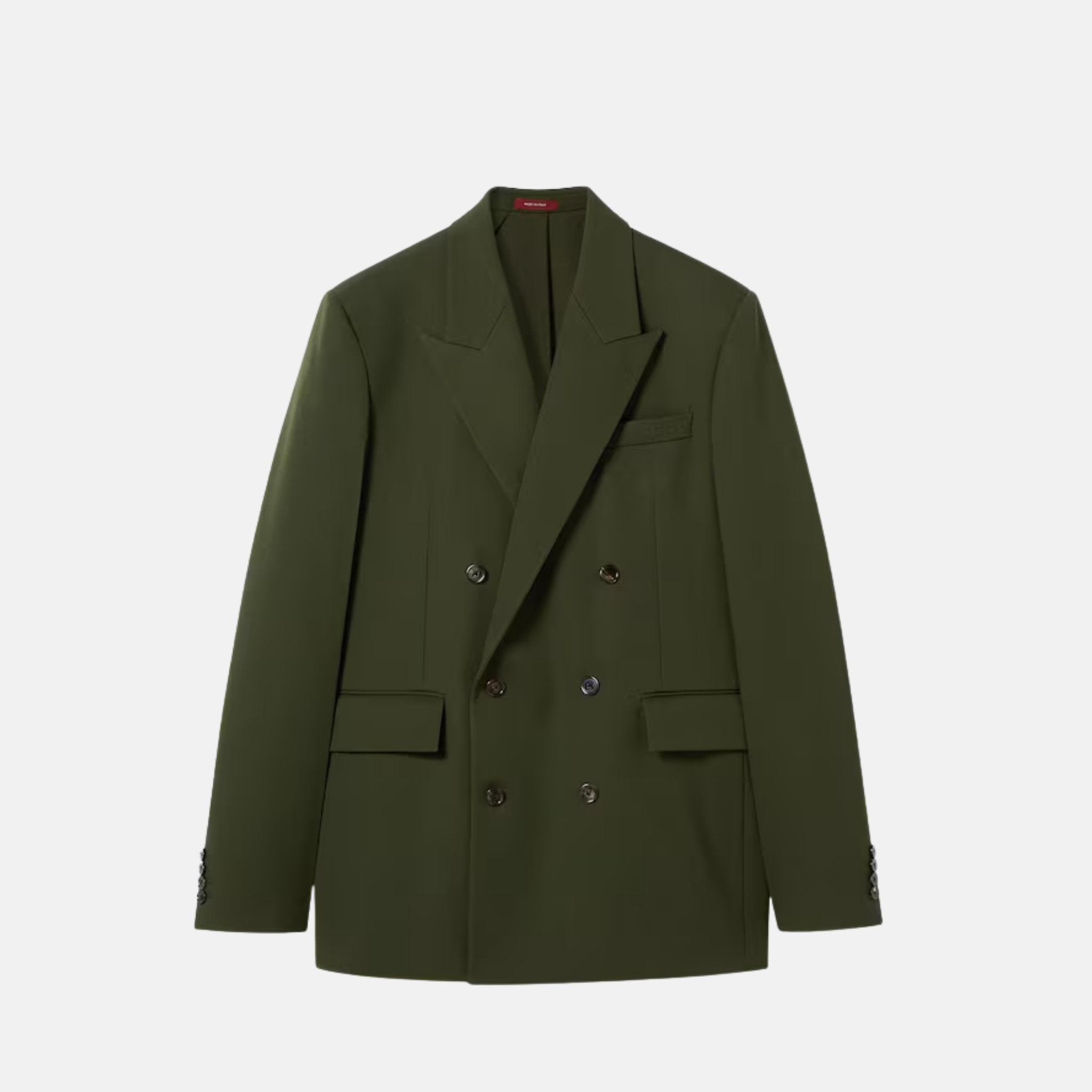 Double Breasted Light Wool Gabardine Jacket