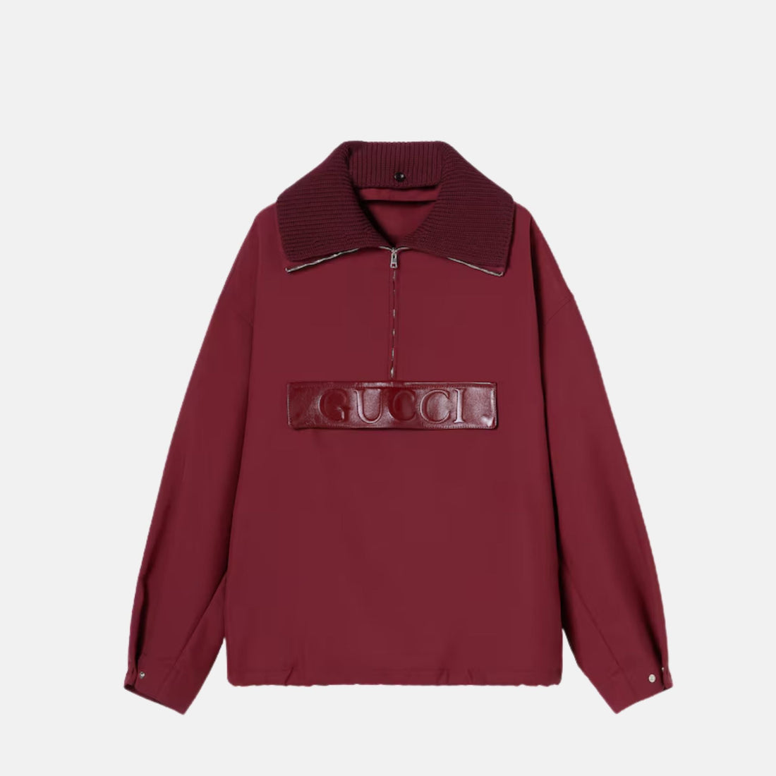 Embossed Gabardine Bomber Jacket