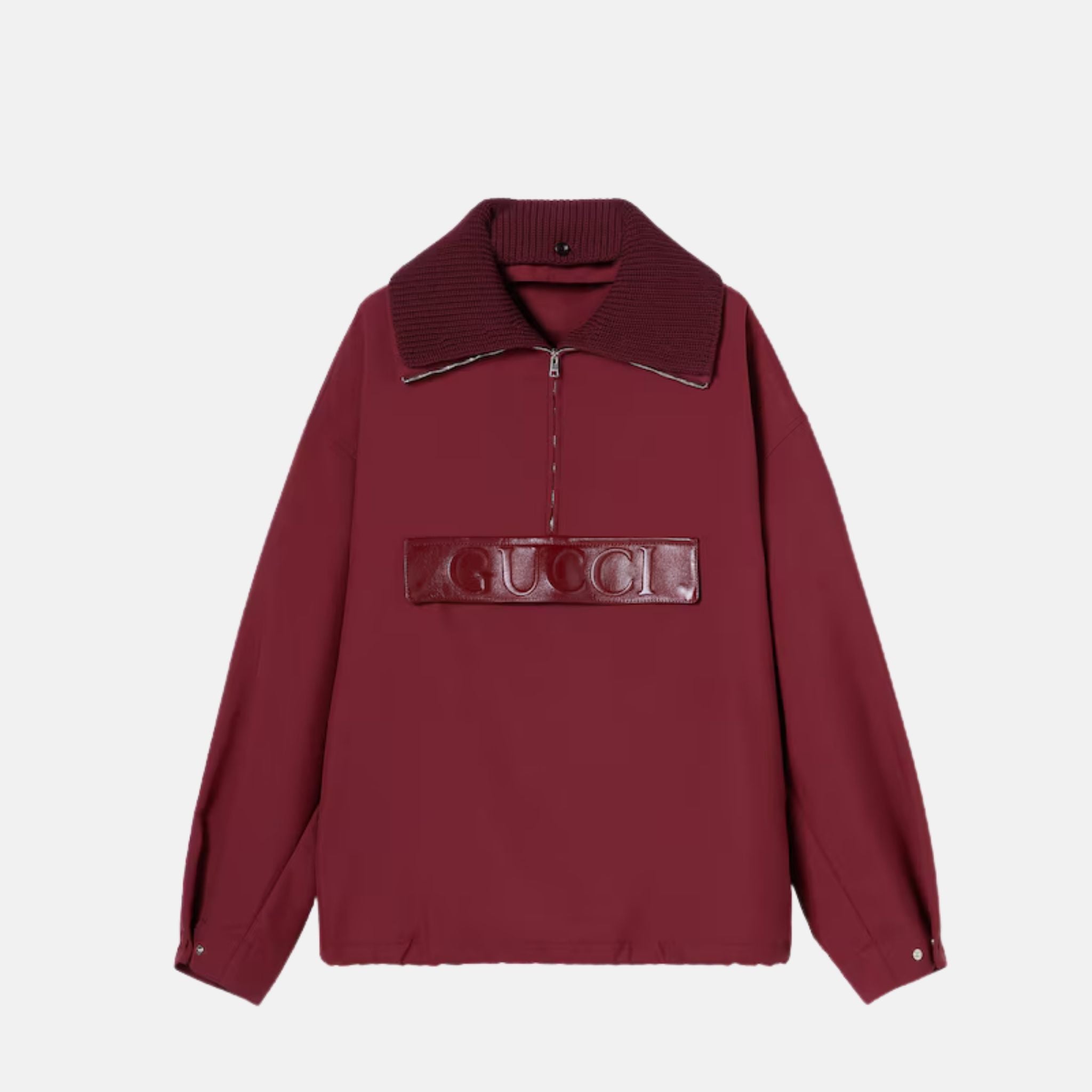 Embossed Gabardine Bomber Jacket
