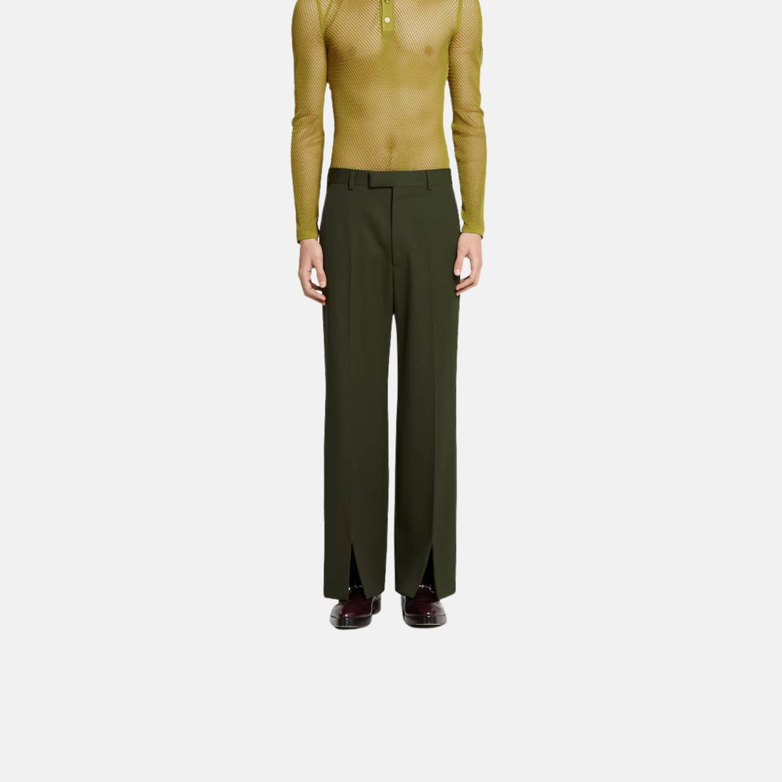Embossed Light Wool Pant