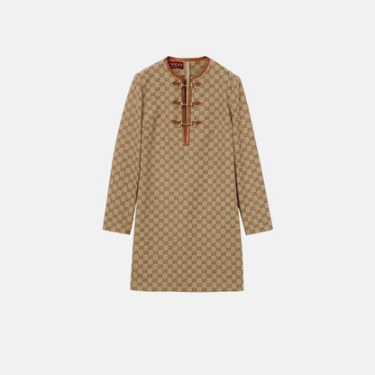 GG Canvas Dress With Horsebit
