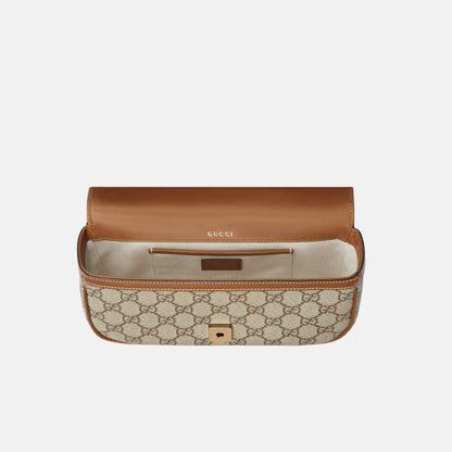 Horsebit 1955 Small Top Handle Bag In GG Coated Fabric