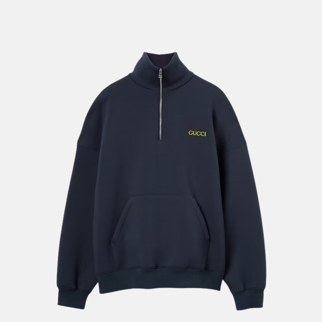 Jersey Half Zip Jacket With Patch