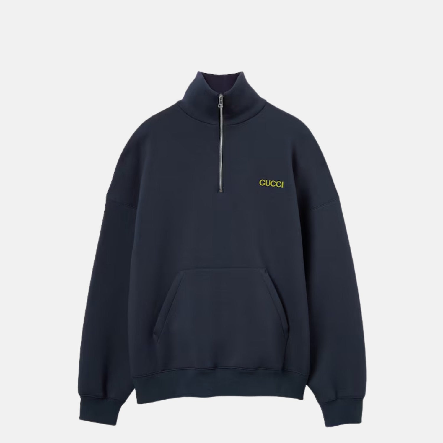 Jersey Half Zip Jacket With Patch