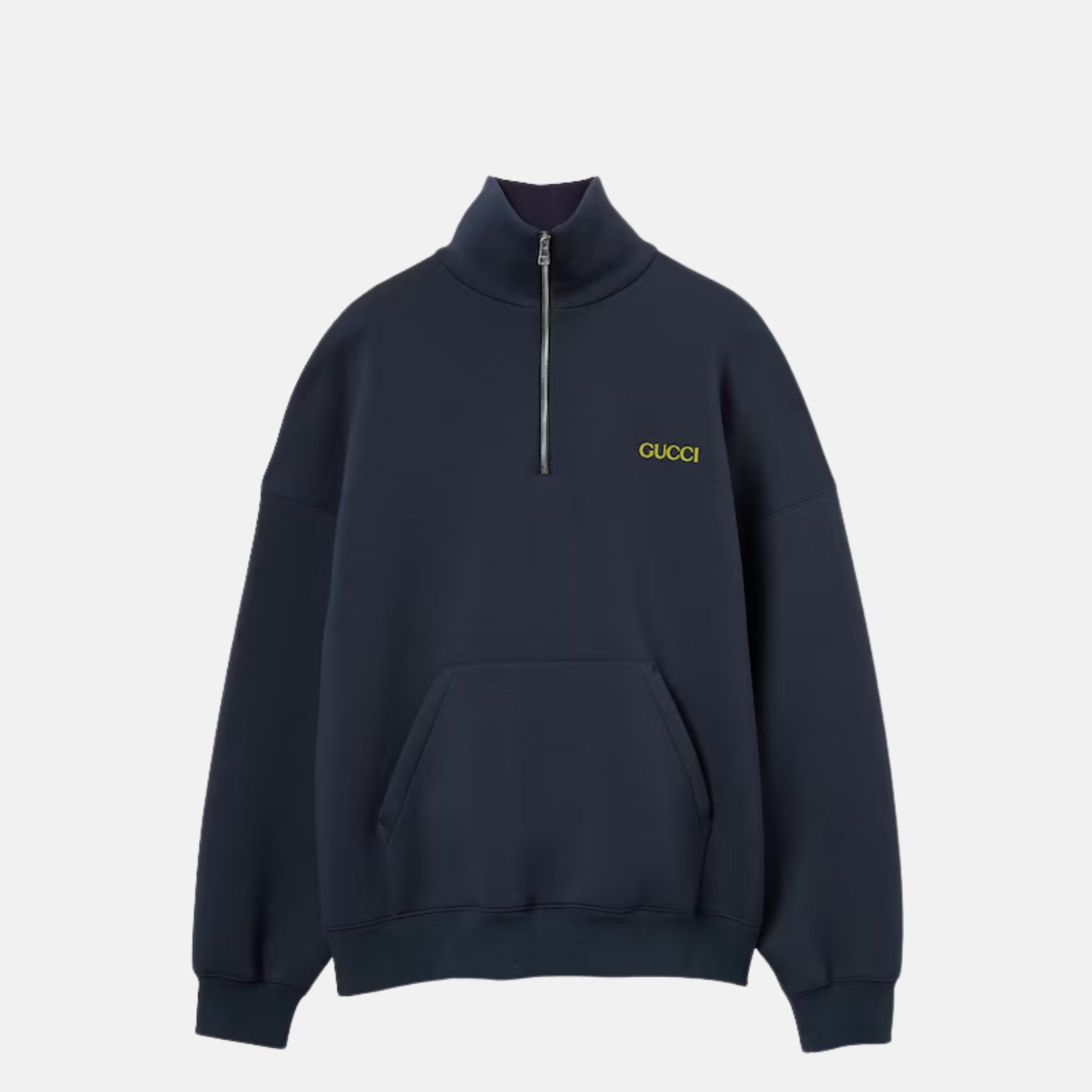 Jersey Half Zip Jacket With Patch