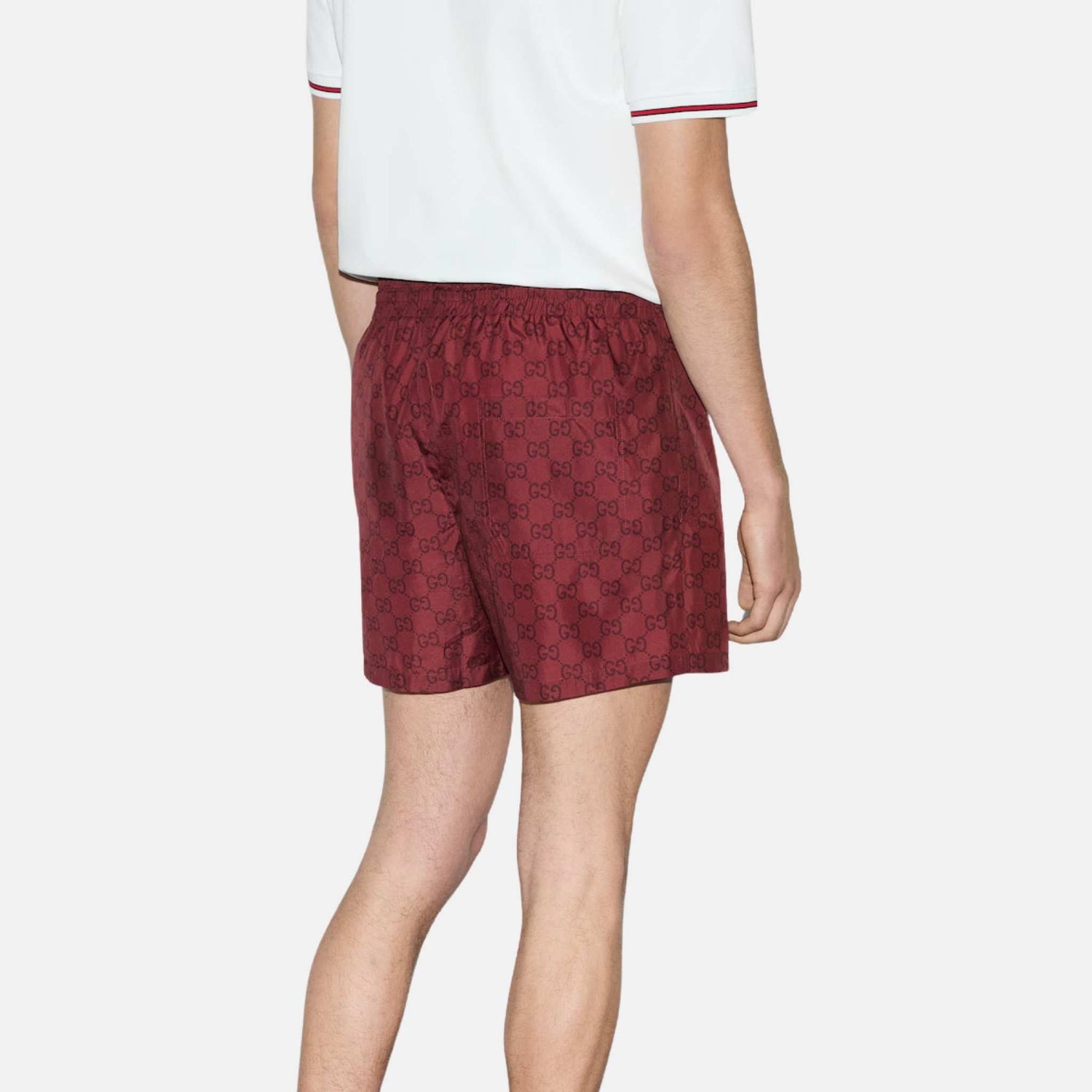 Nylon Swim Short With GG Print