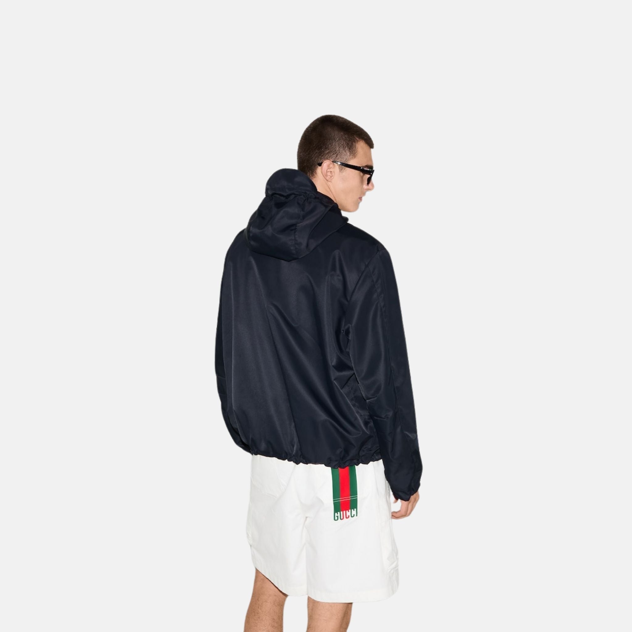 Nylon Twill Jacket With Patch