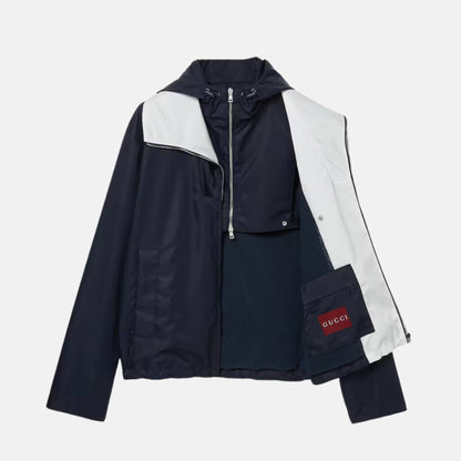 Nylon Twill Jacket With Patch