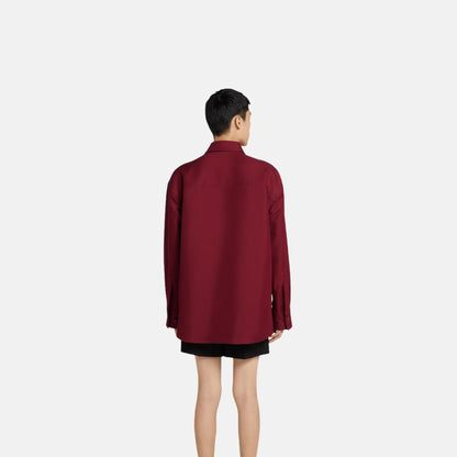 Oversize Shirt In Cotton Blend Gabardine