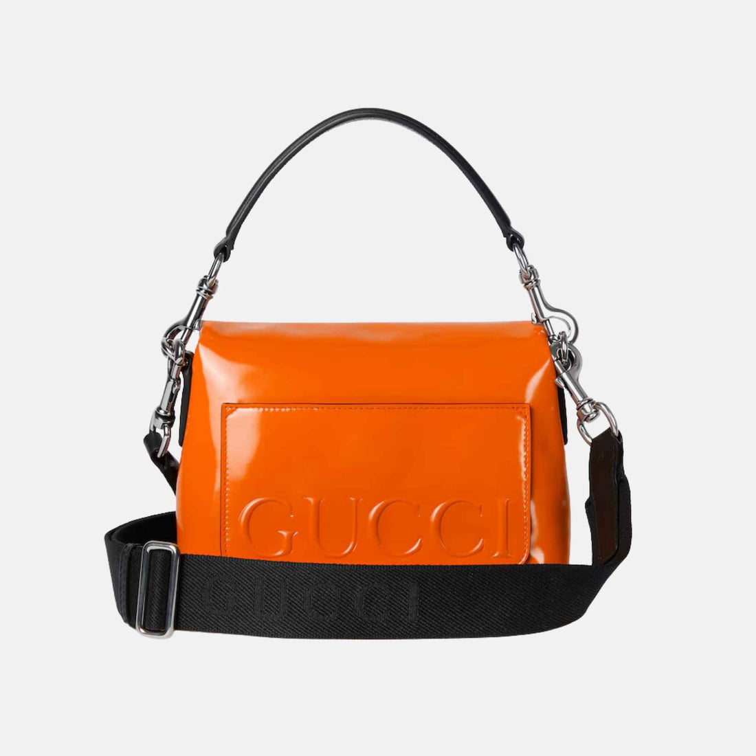 Padded Mini Crossbody Bag In Patent Leather