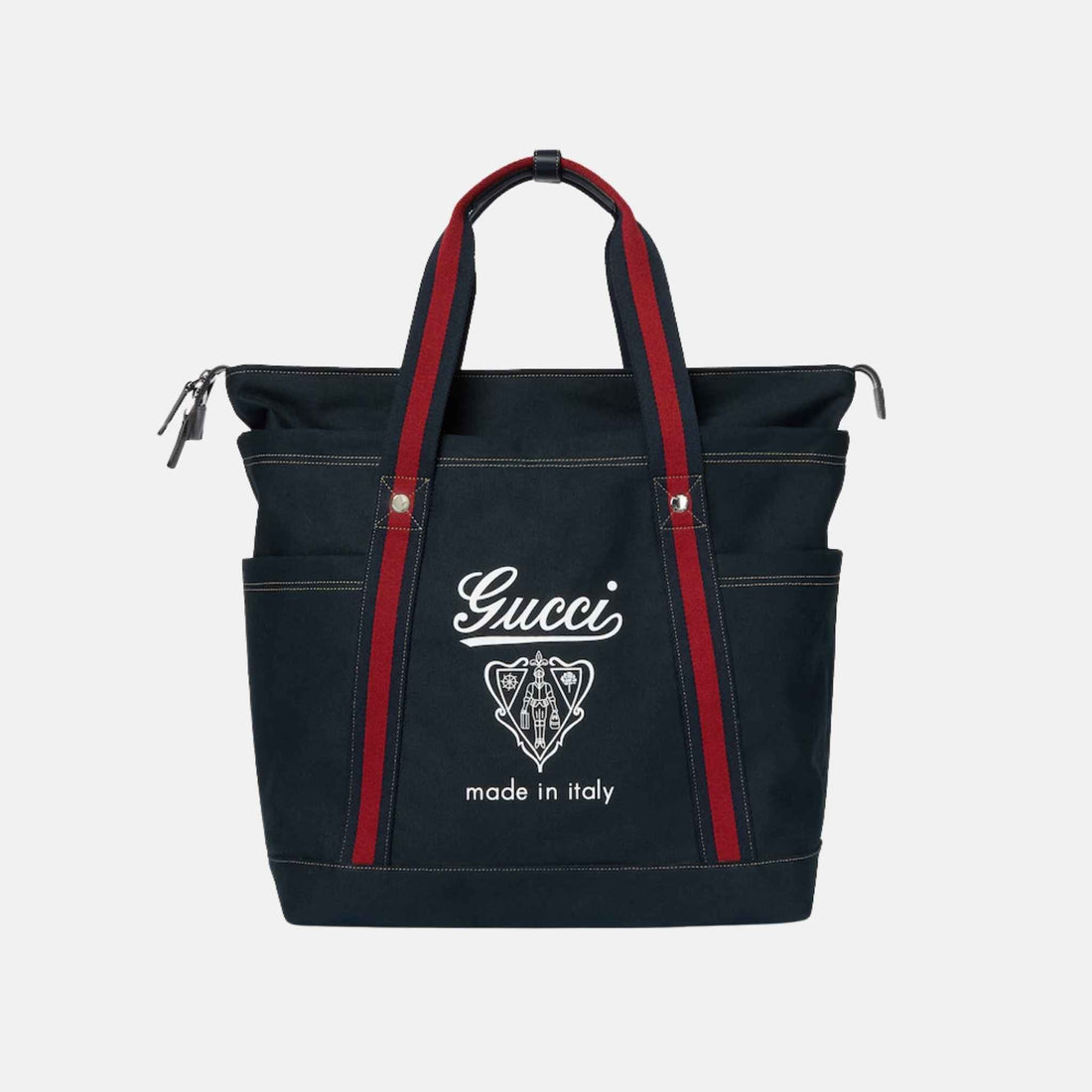 Printed Canvas Large Tote Bag
