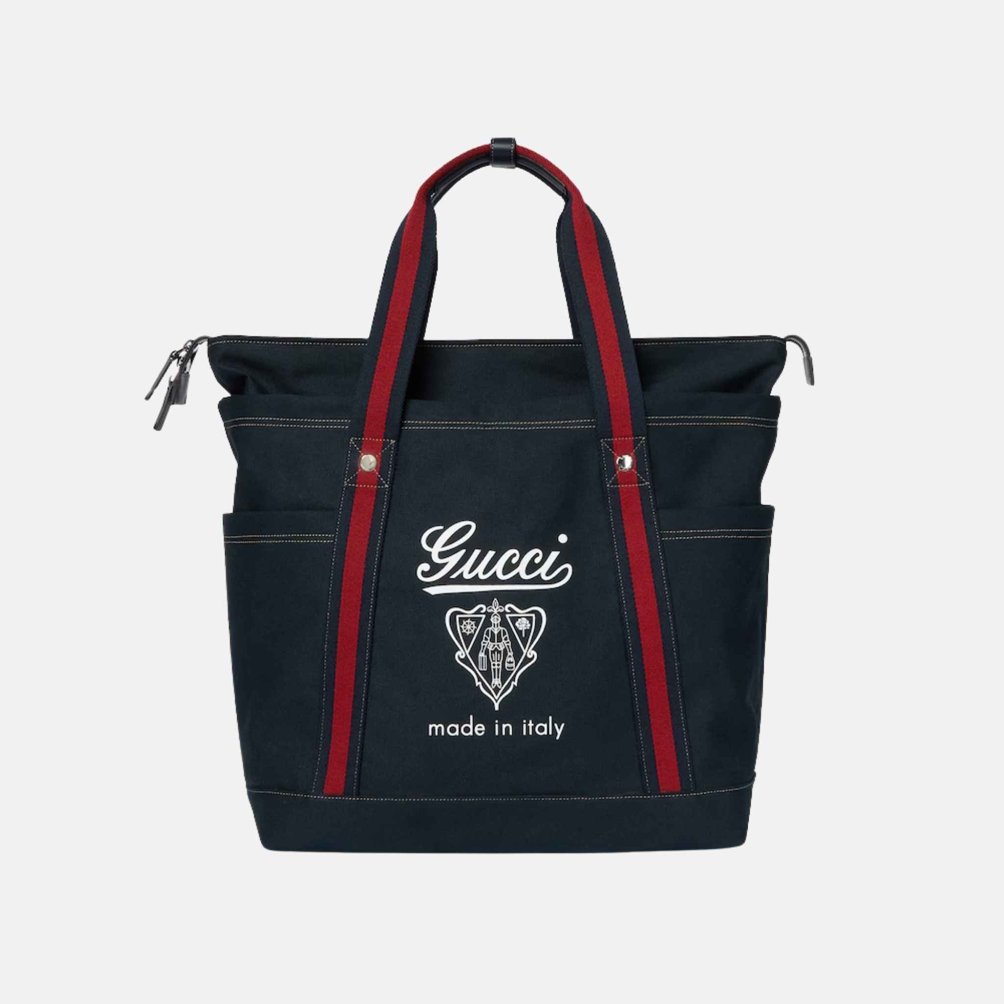 Printed Canvas Large Tote Bag