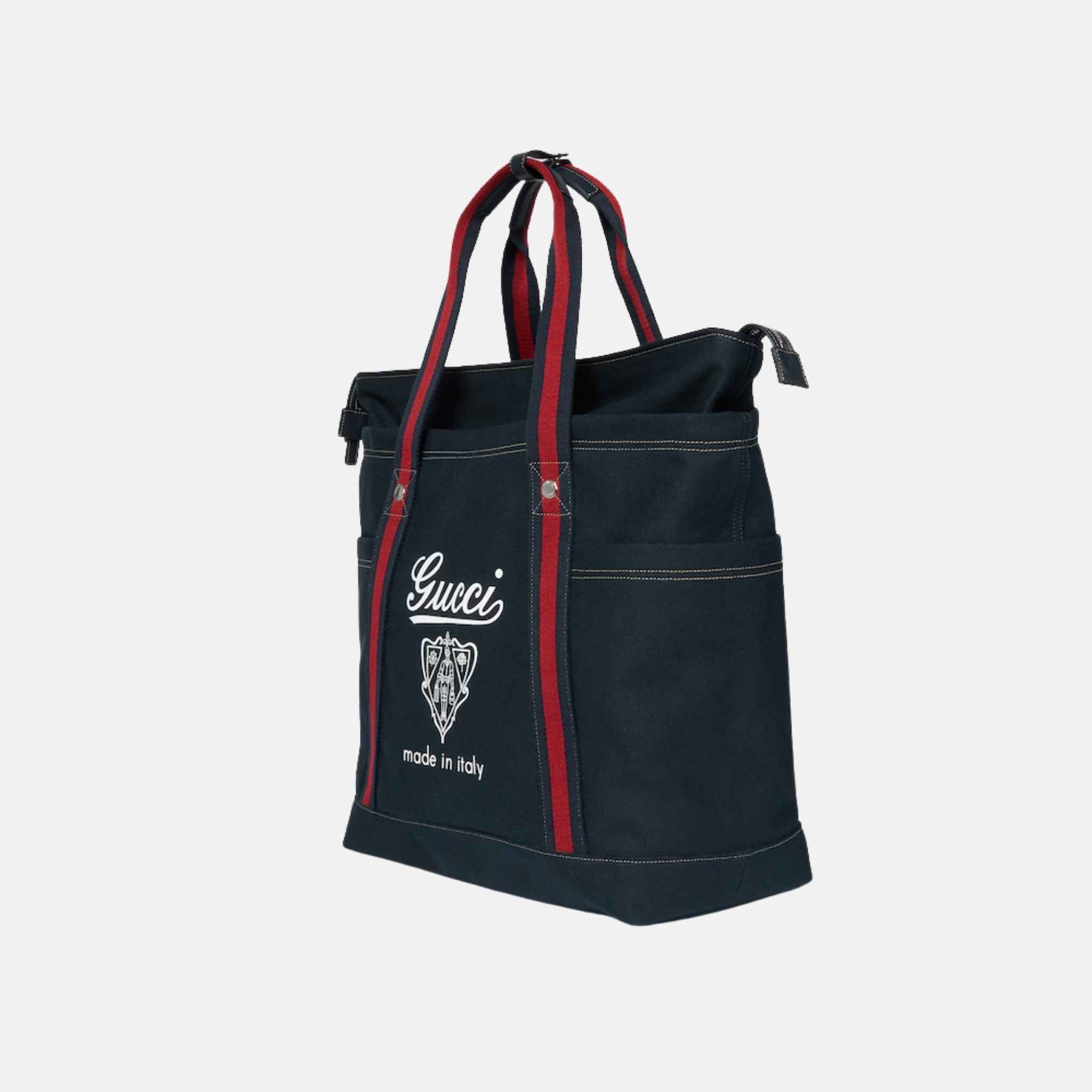 Printed Canvas Large Tote Bag