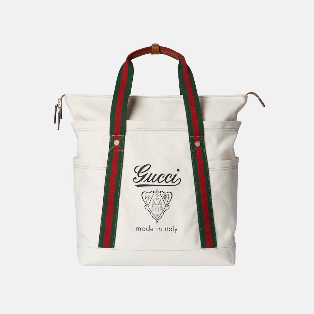Printed Canvas Large Tote Bag