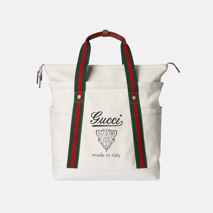 Printed Canvas Large Tote Bag