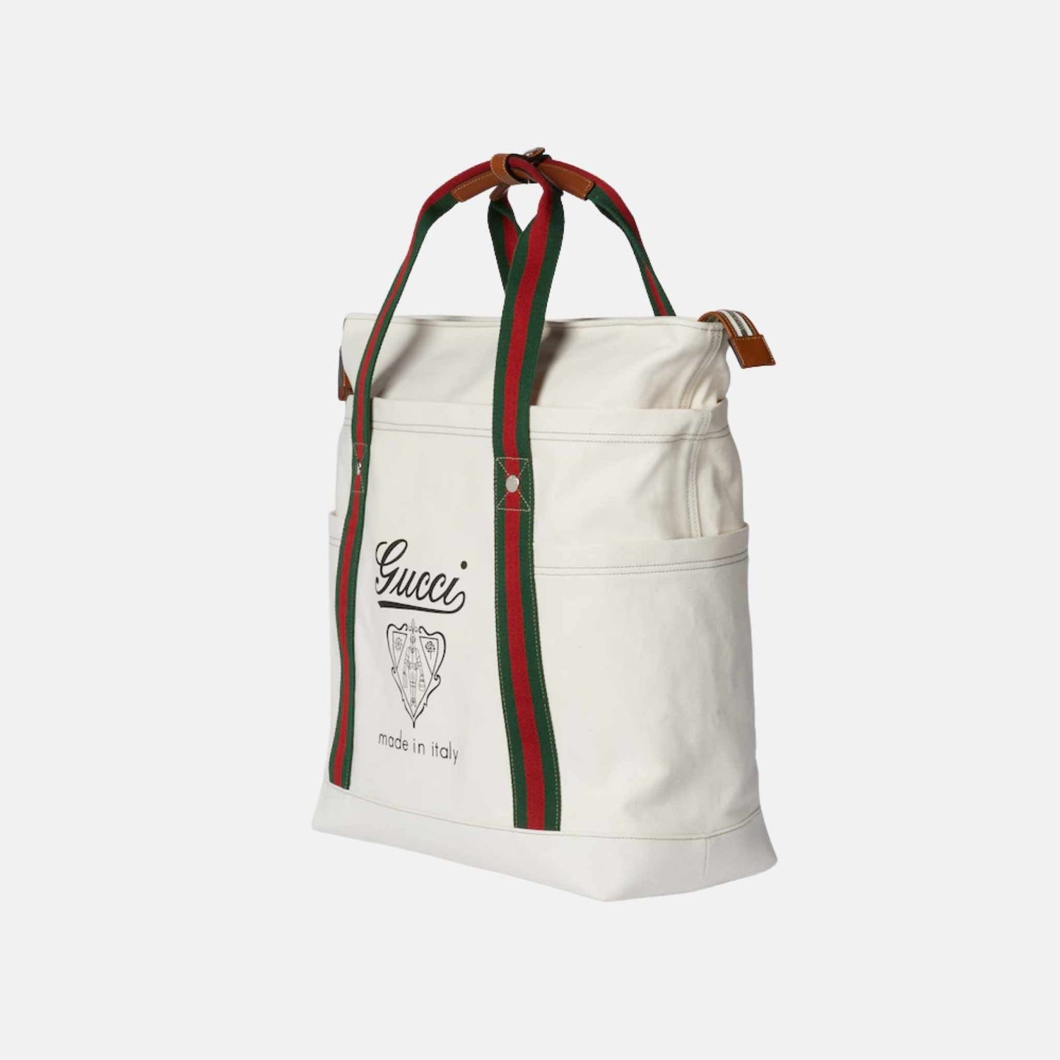Printed Canvas Large Tote Bag