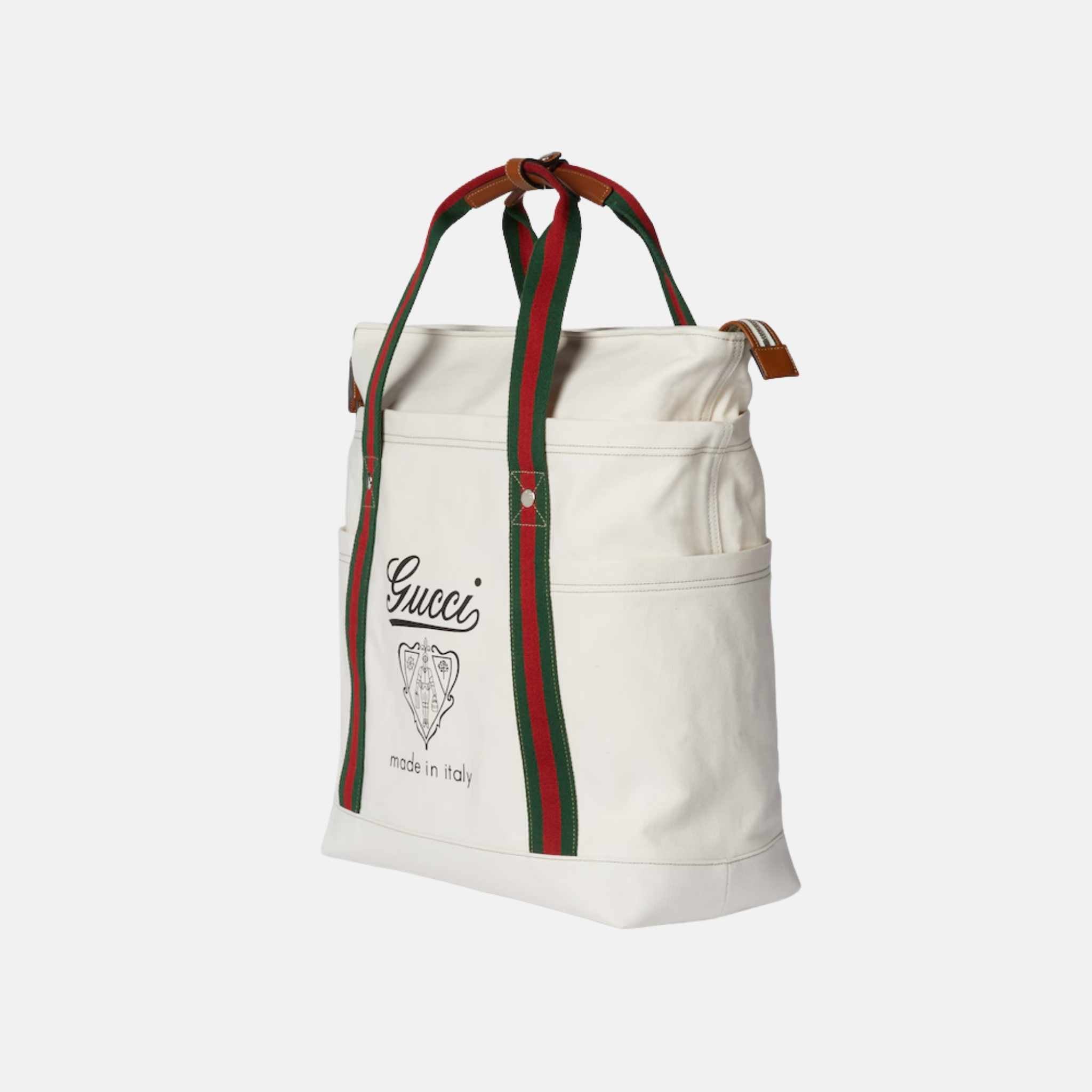 Printed Canvas Large Tote Bag